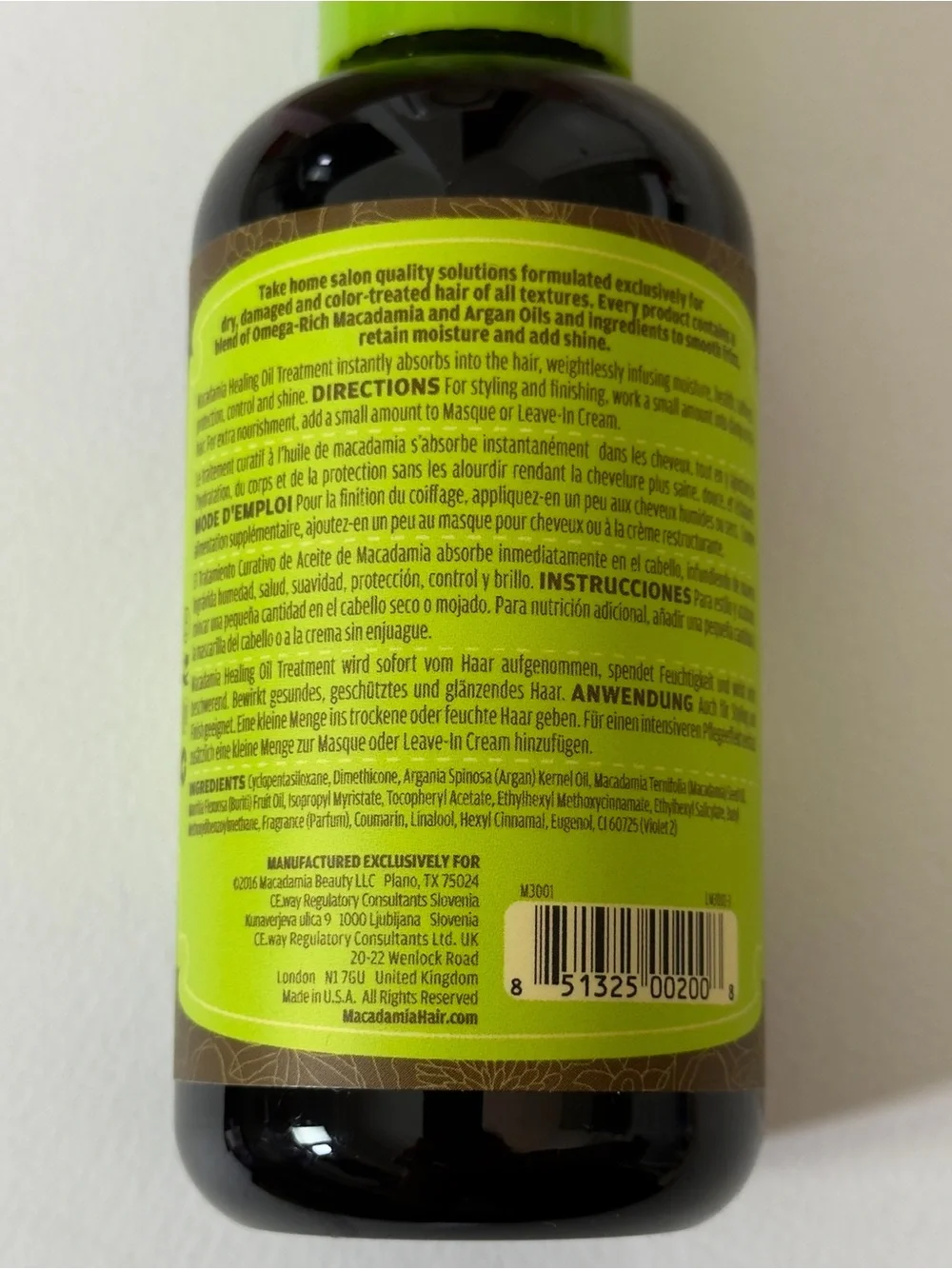 Macadamia Natural Oil Healing Oil Treatment. Net wt. 4.2 fl. oz. / 125 ml. New!